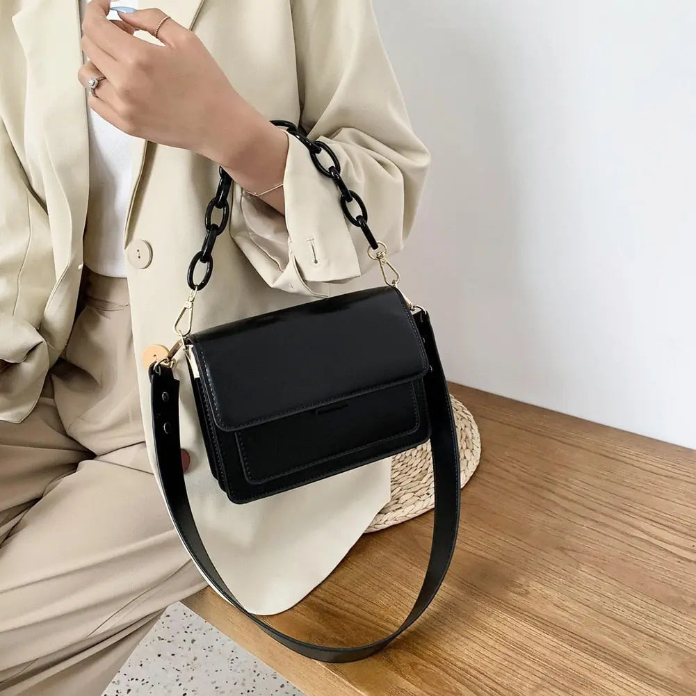 Sac en Cuir à Bandoulière Coloré chic