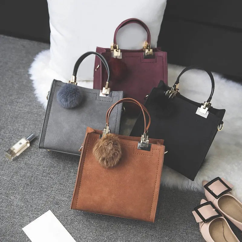Sacs en Cuir avec Pompom