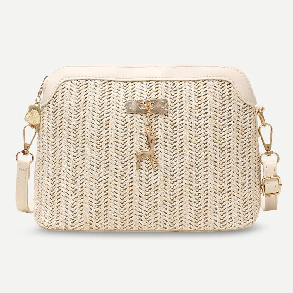 Sac en Osier Rigide beige