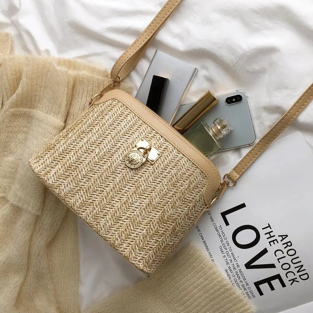 Sac en osier Bohème chic