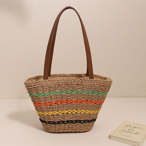 Sac de plage osier brun