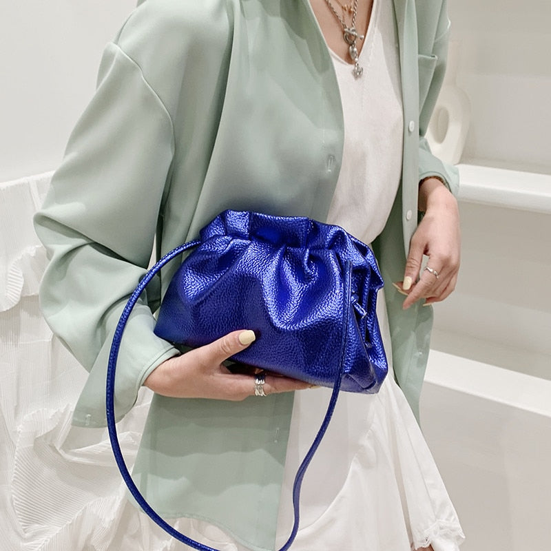 Sac de soirée doré bleu chic