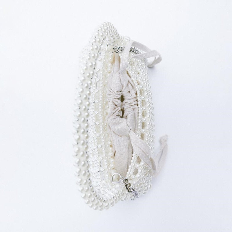 Sac à main perles femme chic