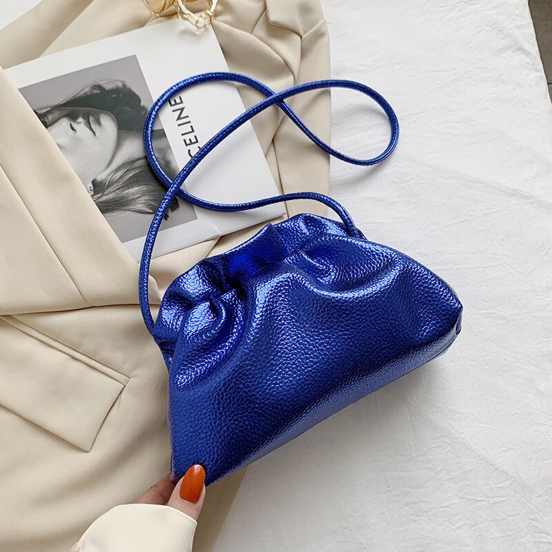 Sac de soirée doré bleu