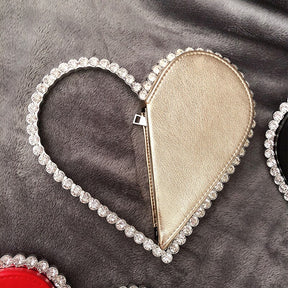 Mini sac cuir en forme de coeur